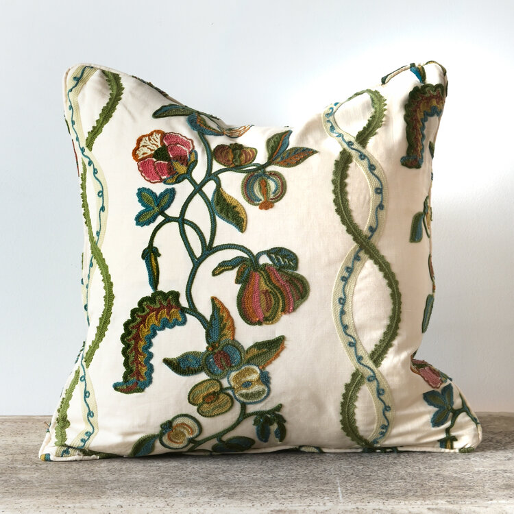 Sanderson Kitchen Garden English Quince cushion