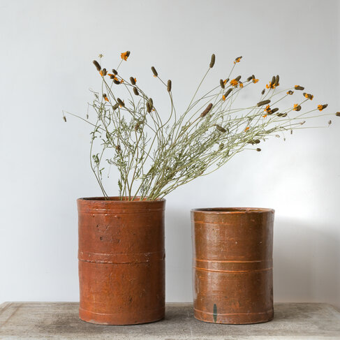 Vintage Antique Glazed Pots (SOLD)