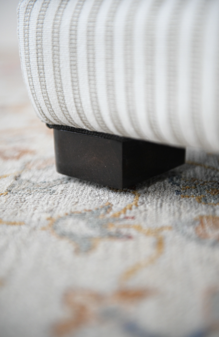 Gild Mushroom Pouf/Ottoman/Footstool in Natural Linen