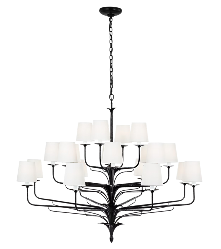 Amalfi 50" Three-Tiered Chandelier by Visual Comfort