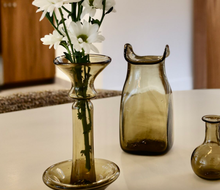 Porta Candele Fumé Candle Holder