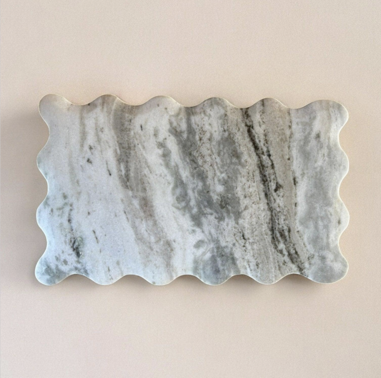 Meso Goods Scalloped Edge Marble Serving Board