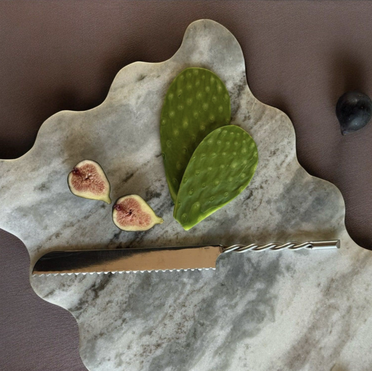 Meso Goods Scalloped Edge Marble Serving Board