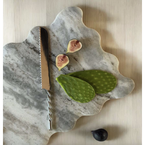 Scalloped Marble Serving Board