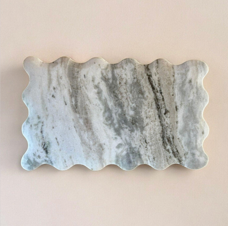 Meso Goods Scalloped Edge Marble Serving Board