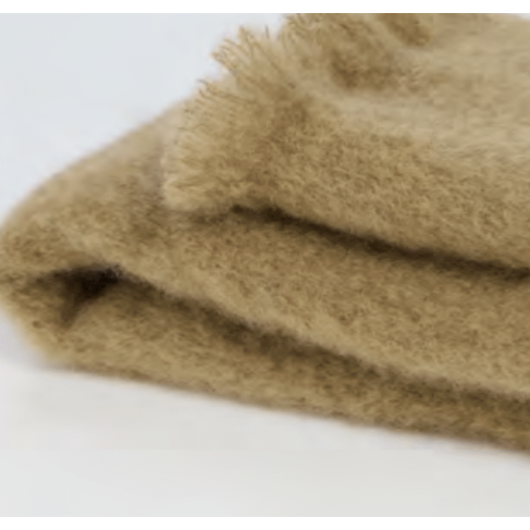 Mantas Ezcaray Mohair Throw in Dark Tan