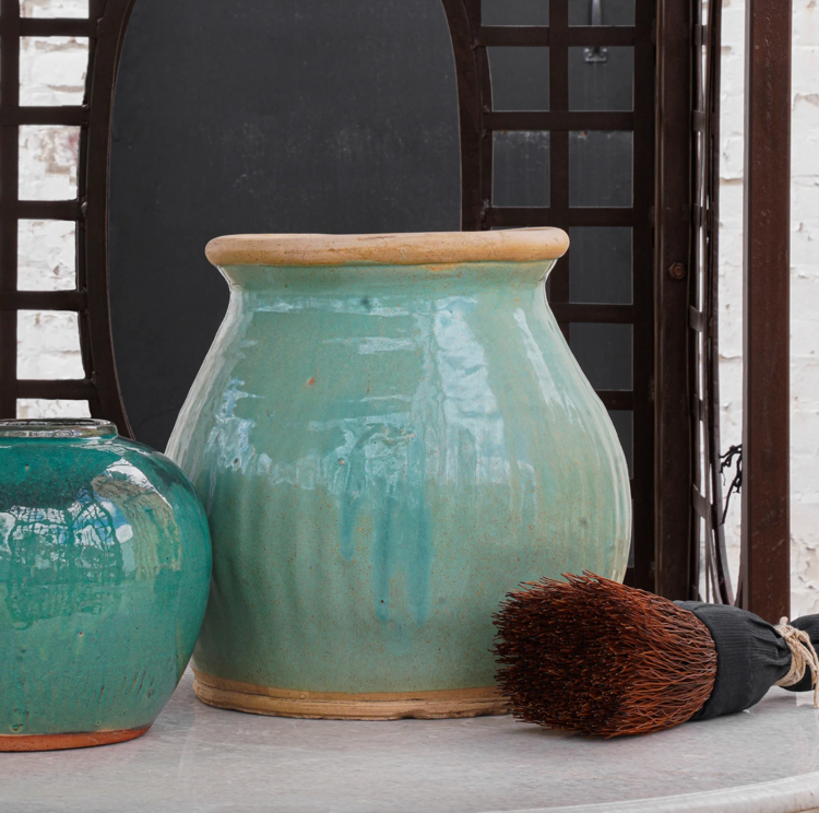 Vintage Vintage Celadon Pantry Jar