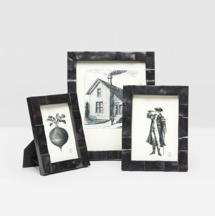 Lesina Picture Frame, Black Pen Shell Finish