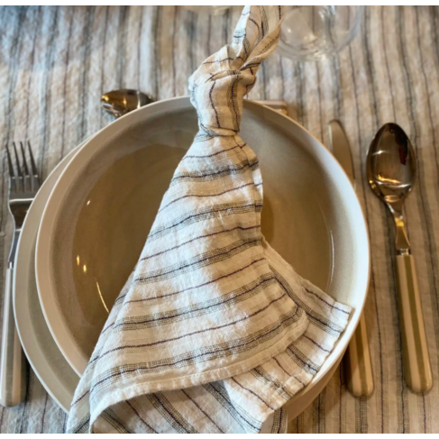 Linge Particulier Beige Pyjama French Linen Napkins