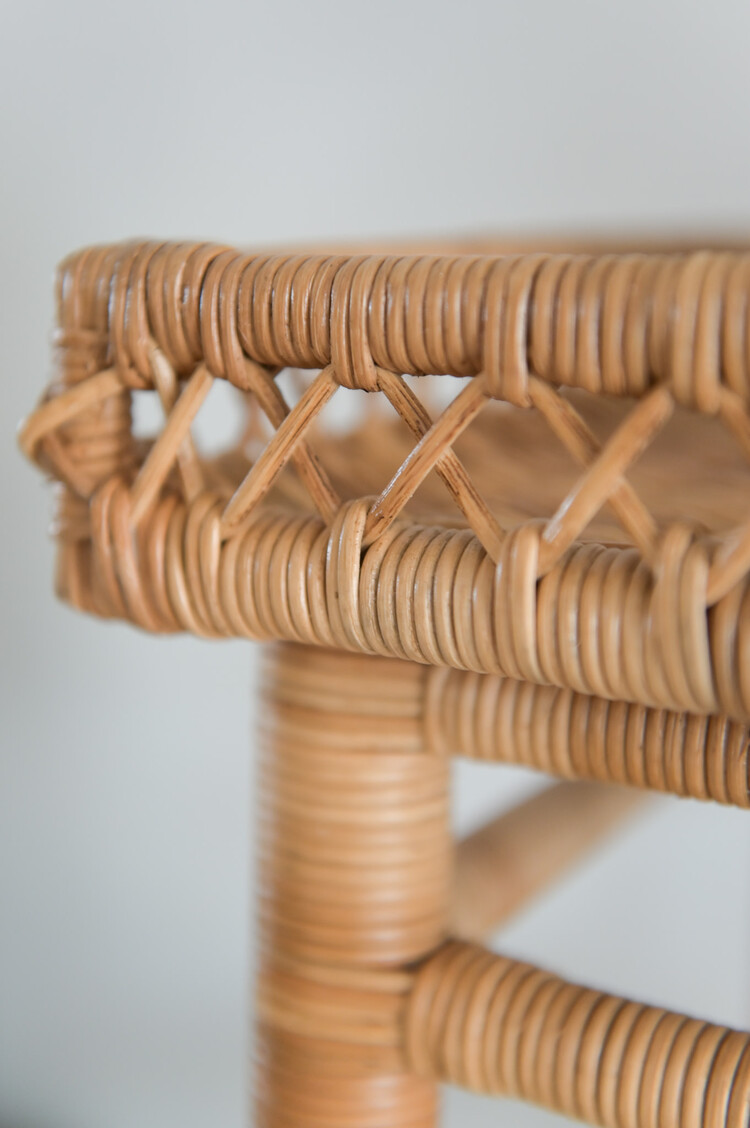 Sarah Side Table or Nightstand - Rattan