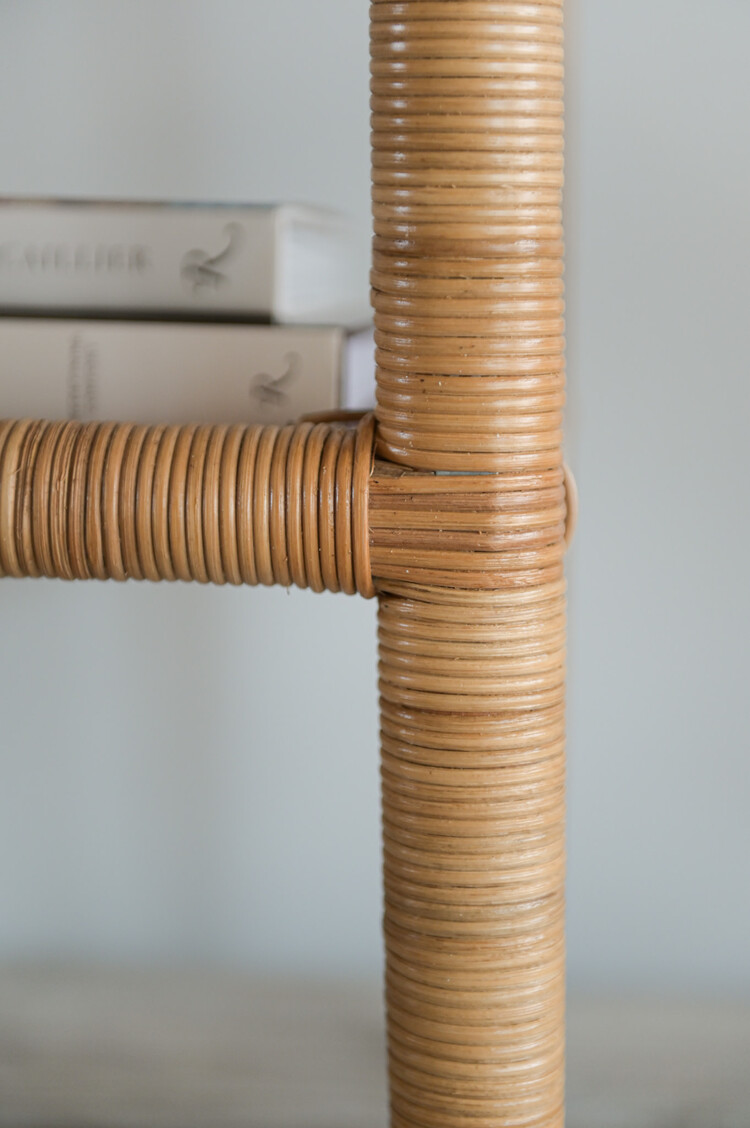 Made Goods Sarah Side Table or Nightstand - Rattan