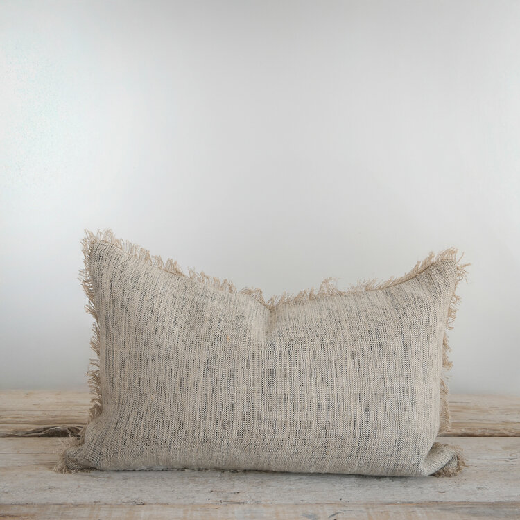 Bérengère Leroy Medina Cushion in Natural & Black