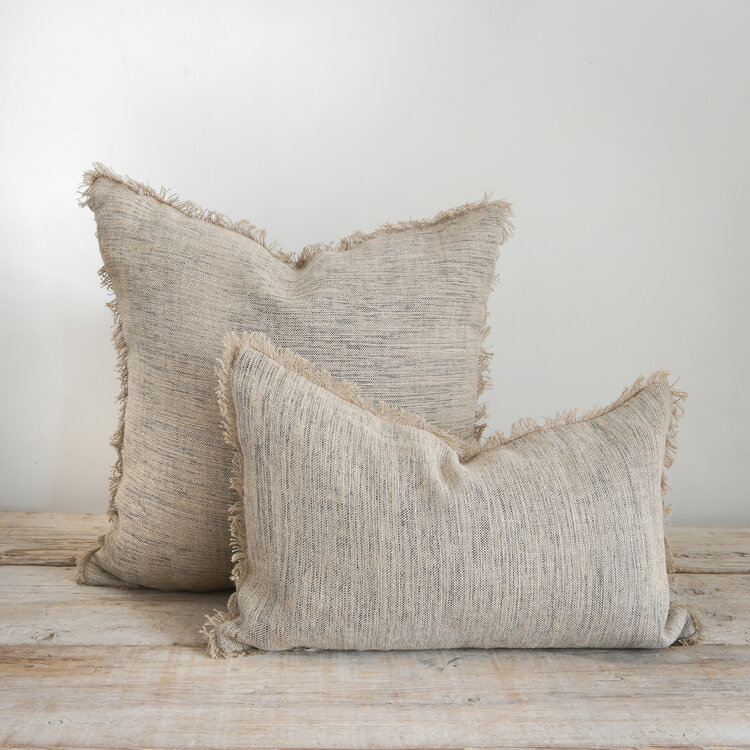 Bérengère Leroy Medina Cushion in Natural & Black