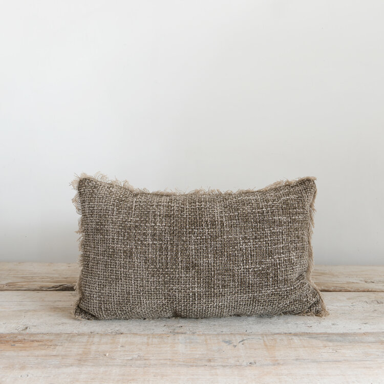 Bérengère Leroy Zahara lumbar cushion in Ecorce/Bark