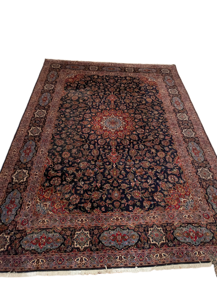 Vintage Vintage Persian Silk & Wool Carpet