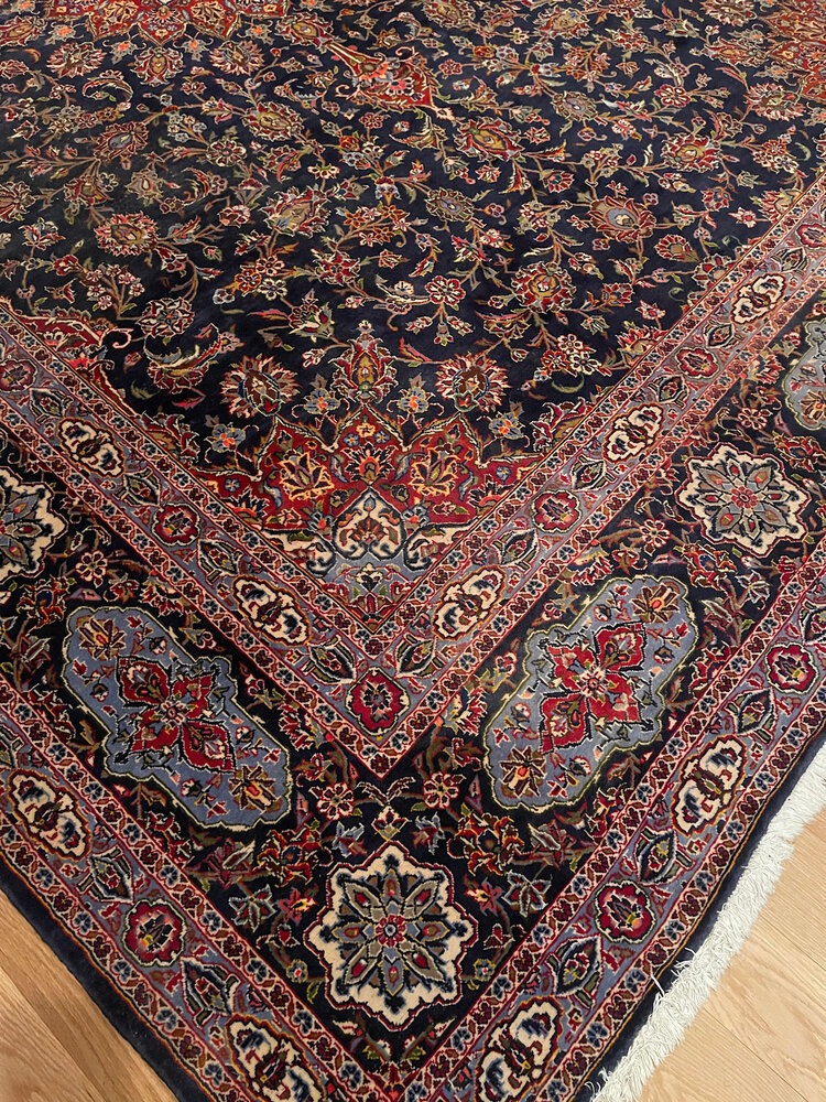 Vintage Persian Silk & Wool Carpet