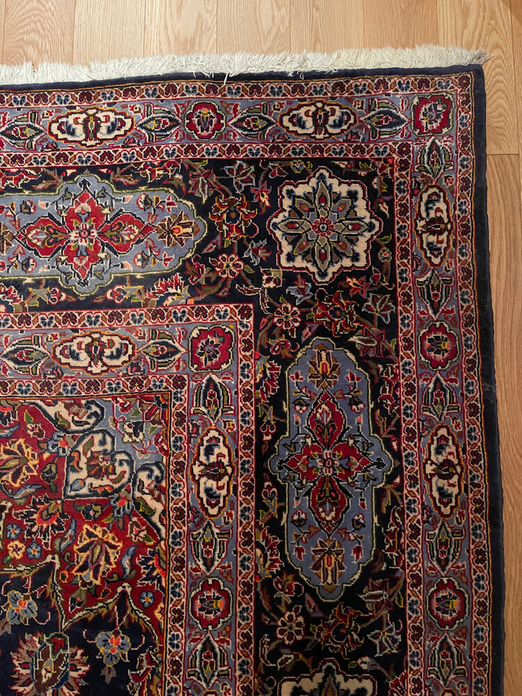 Vintage Vintage Persian Silk & Wool Carpet