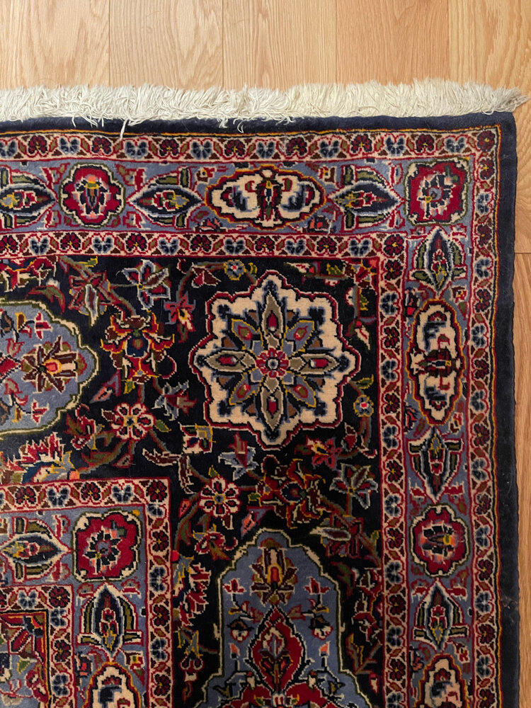 Vintage Persian Silk & Wool Carpet