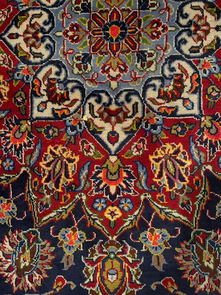Vintage Persian Silk & Wool Carpet