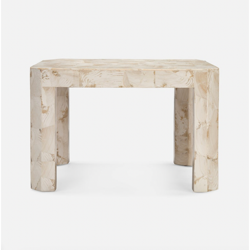 Bergen Side Table in Fossilized Stone