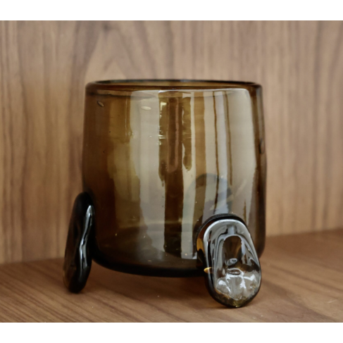 La Soufflerie Hurricane Vase with 3 Feet Fumé