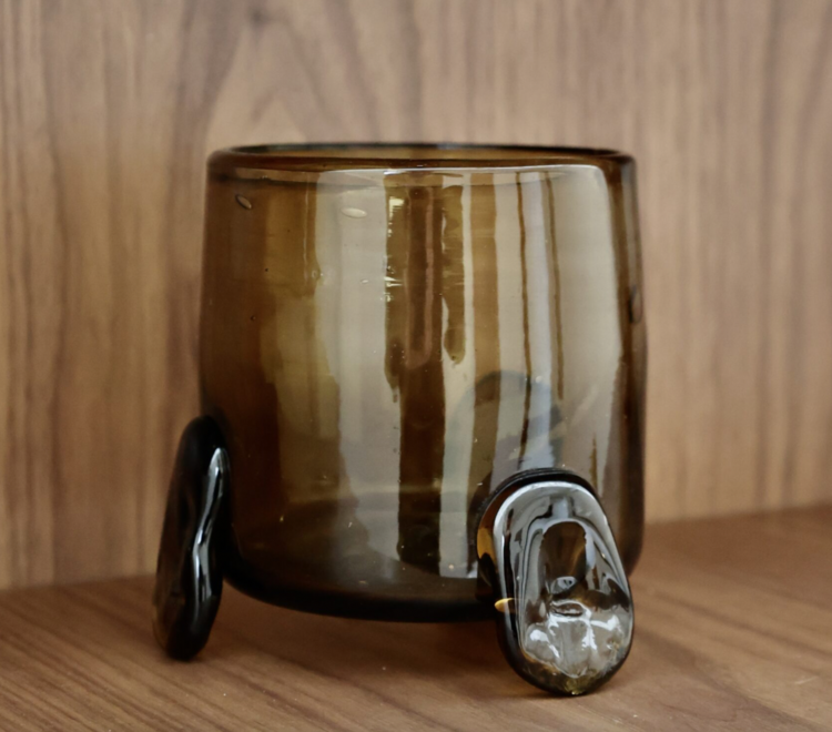 La Soufflerie Hurricane Vase with 3 Feet Fumé