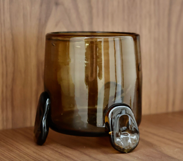 La Soufflerie Hurricane Vase with 3 Feet Fumé