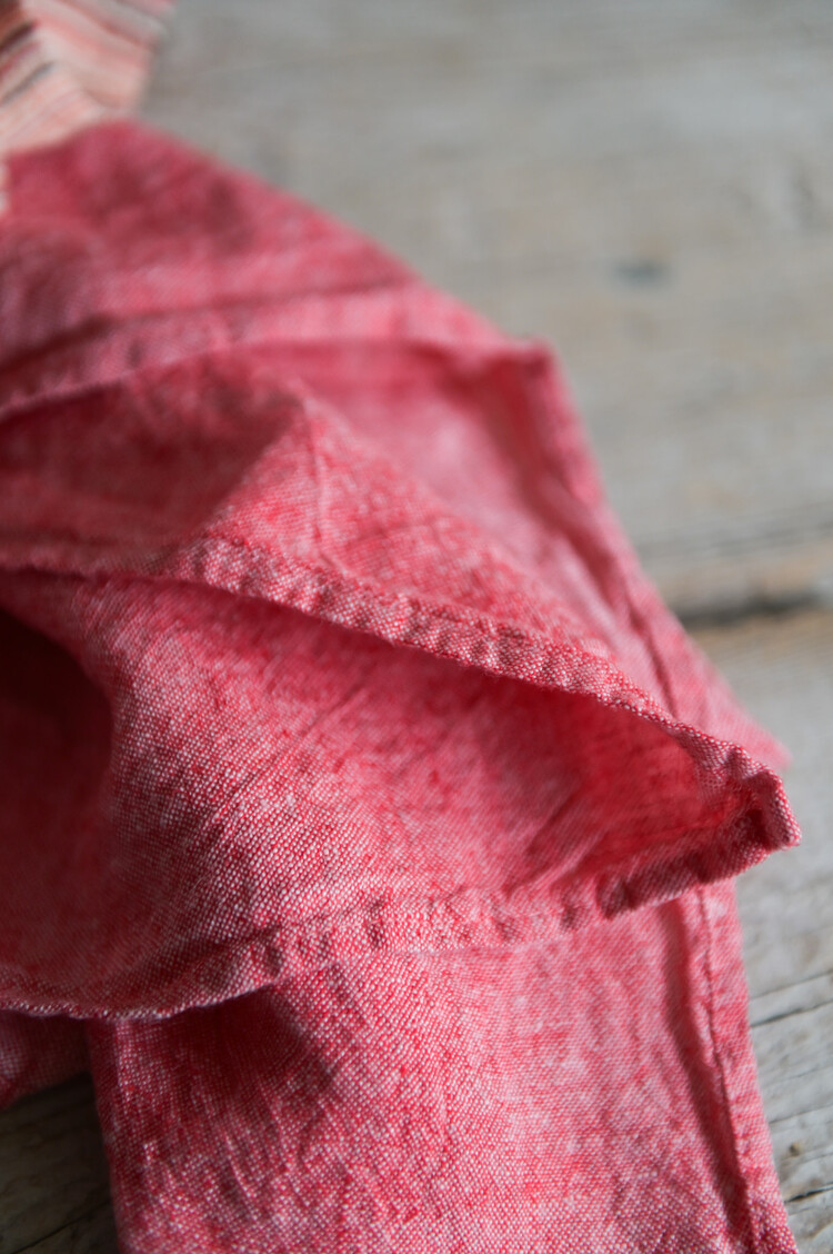 Linge Particulier Red Chine French Linen Napkins (x6)