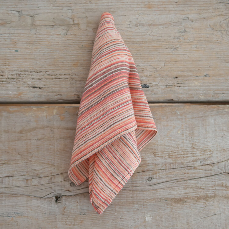 French Linen Napkins - Multicoloured Sienna (set of 6)