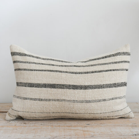 Nate Cushion Natural & Black Stripe 15" x 24'