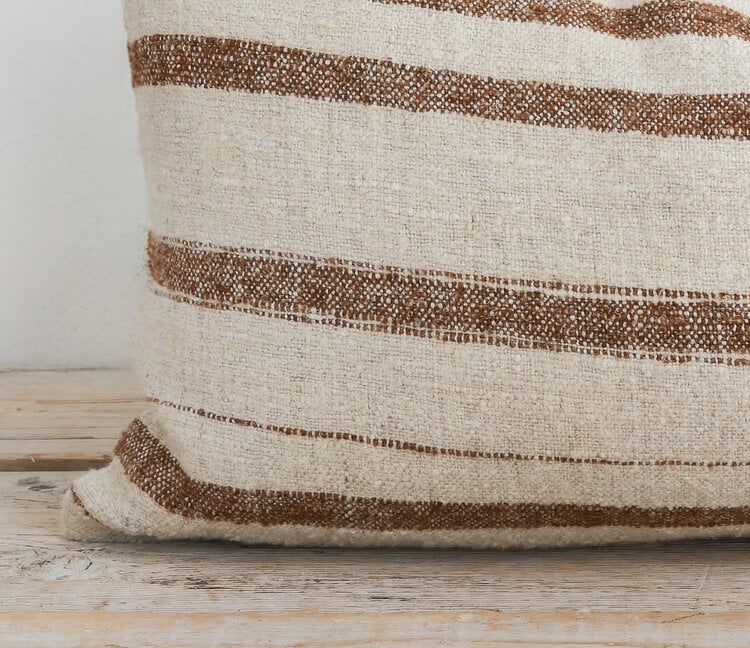 Nate Cushion Natural & Brown Stripe