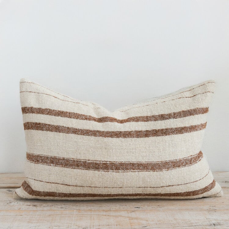 Nate Cushion Natural & Brown Stripe