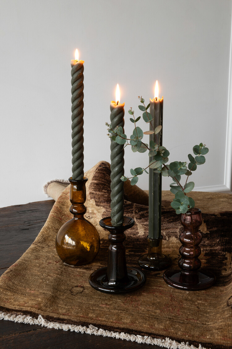 La Soufflerie Laveno Montebello Dark Brown Candle Holder or Vase