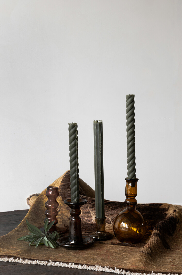 Porte Bougie Dark Brown Candle Holder