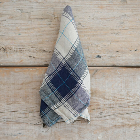 Linge Particulier French Linen Napkins - Old School Checks (set of 6)