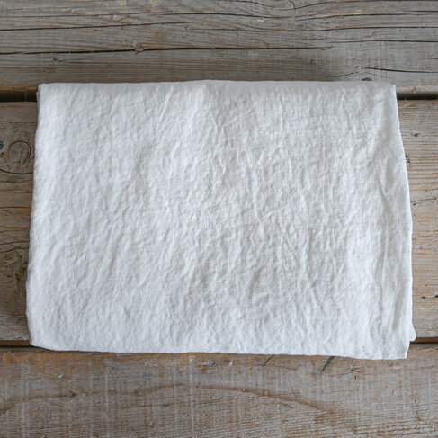Off-White French Linen Tablecloth 63” x 118”