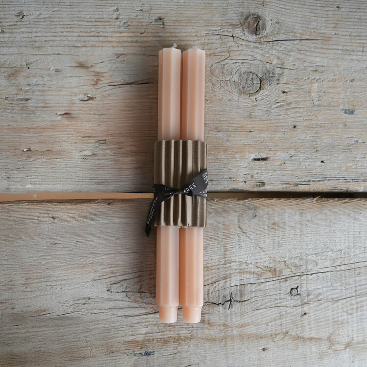 12" Fluted Church Taper Candles pair