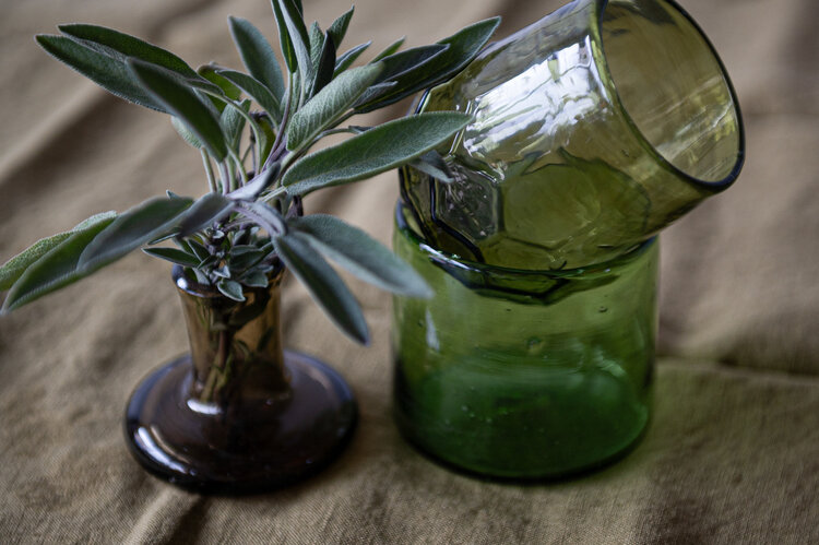 Verre Palais Vert Olive drinking glass