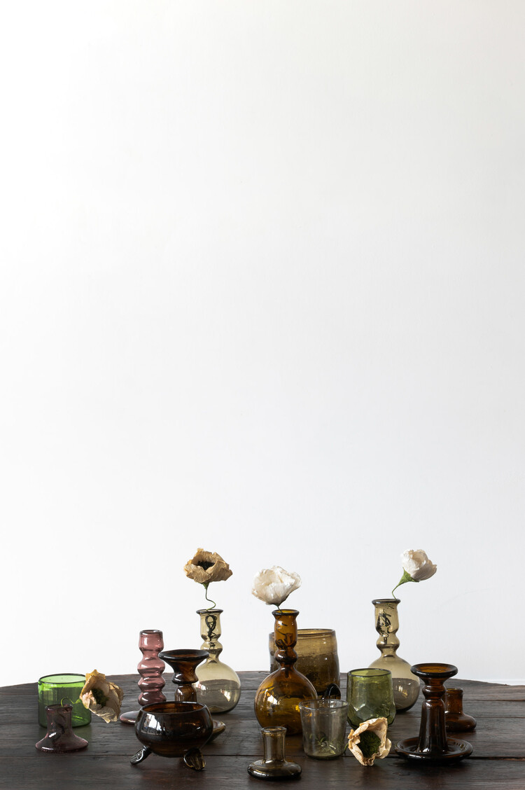 Handmade Antique-Inspired White Crepe Paper Flowers