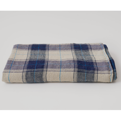 Linge Particulier Old School Checks French Linen Tablecloth (60" x 120")