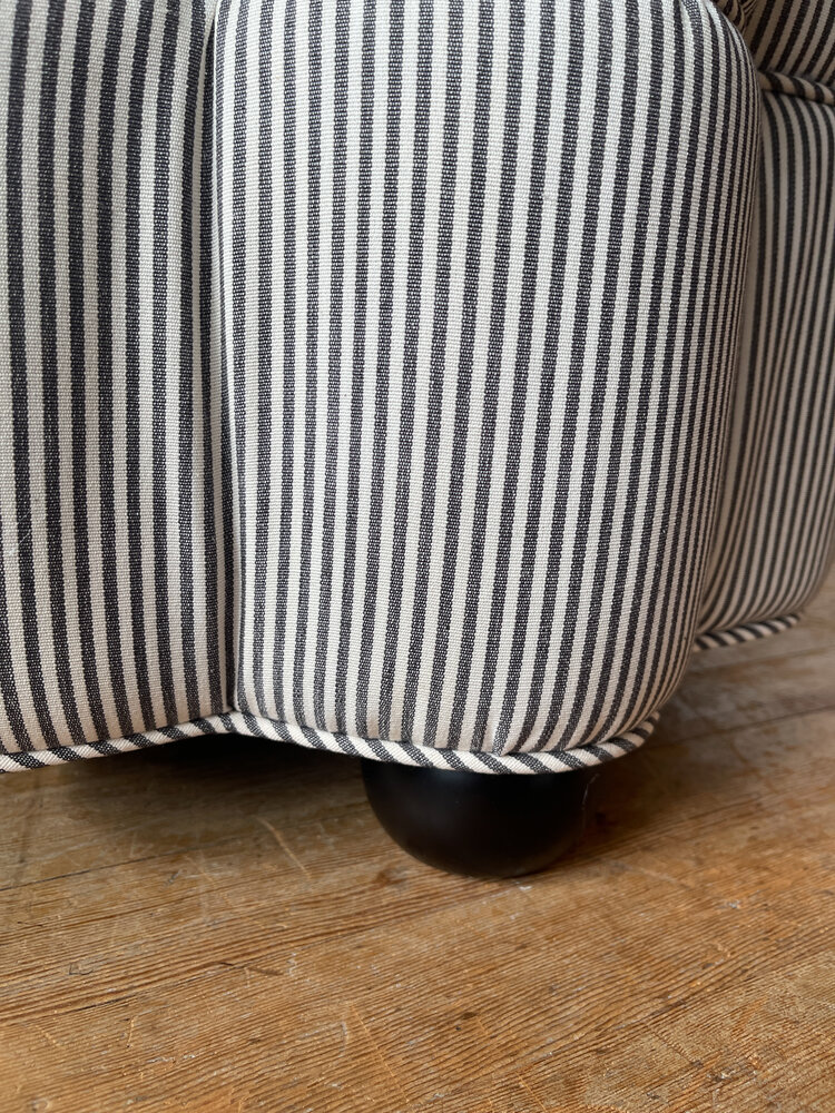 Ella Stool by Gild & Co. in Oswin Charcoal Stripe