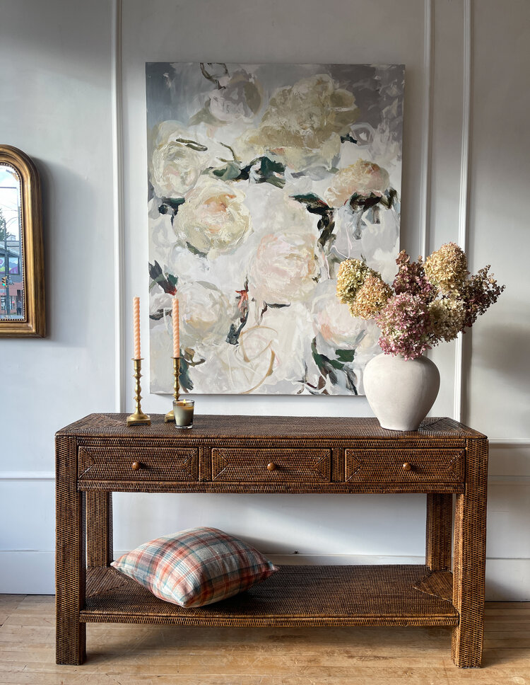 Gild & Co. Rattan Console Table with Drawers