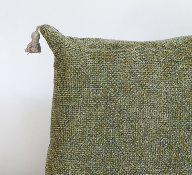 Bérengère Leroy Bérengère Leroy Zahara Cushion in Anis (Anise Green)