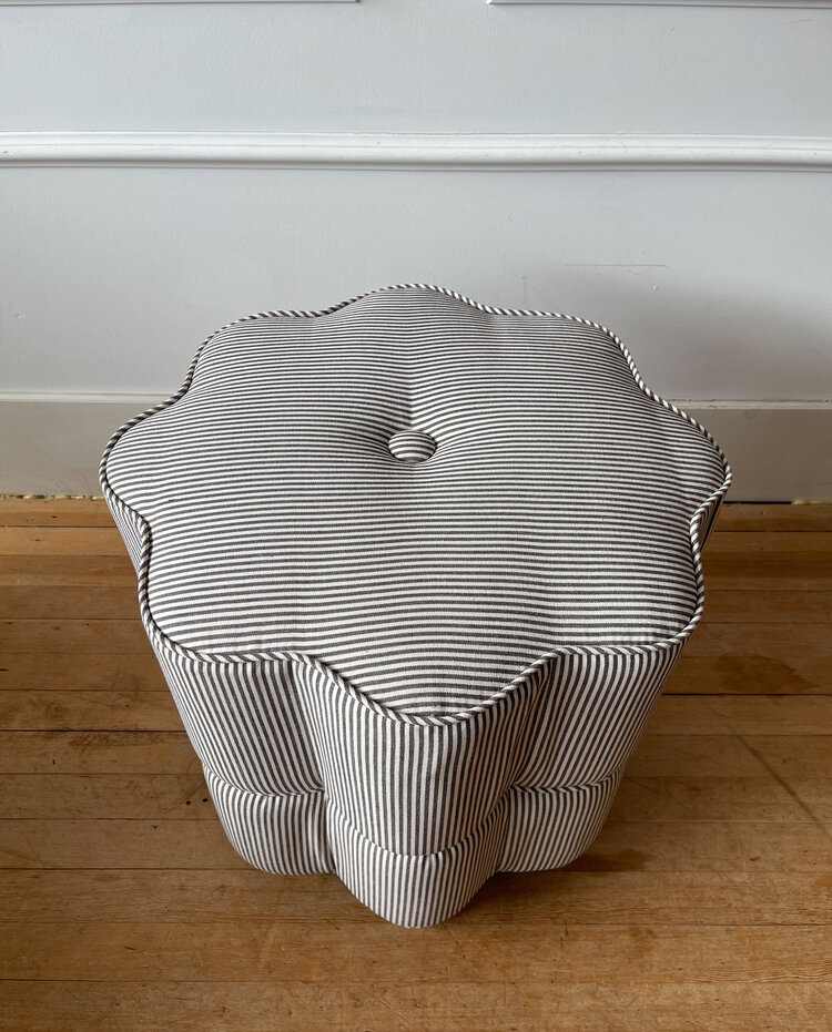 Ella Stool by Gild & Co. in Oswin Charcoal Stripe