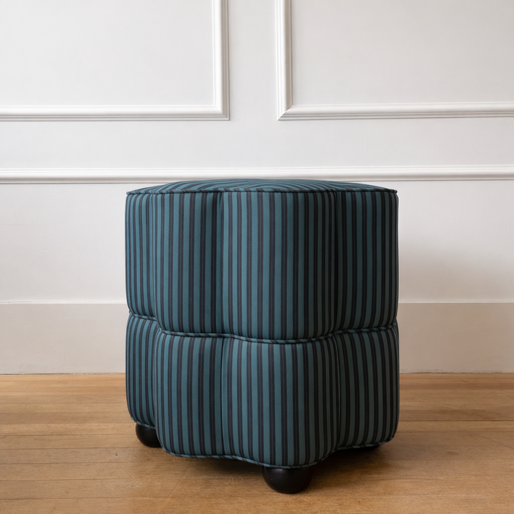 Ella Stool in Burnley Overdye - Evers/Black