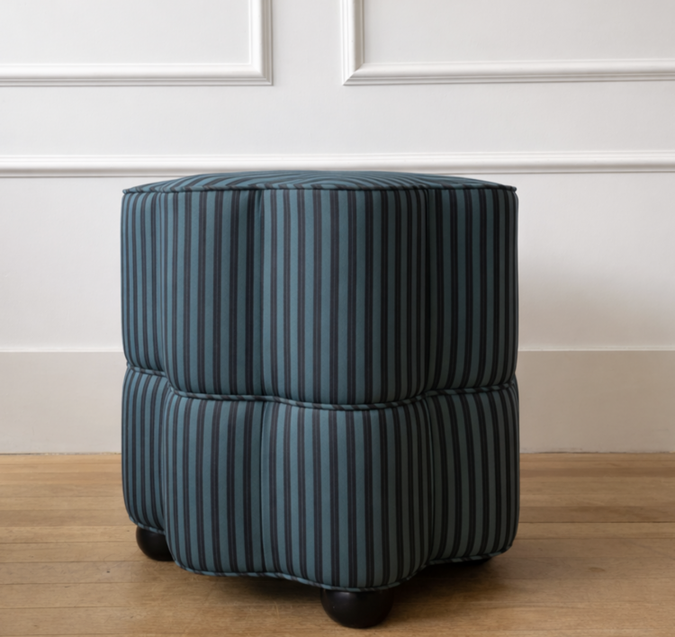 Ella Stool in Burnley Overdye - Evers/Black