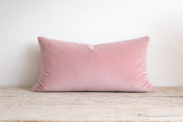 Manuel Canovas Rivoli Velvet Cushion in Dragée