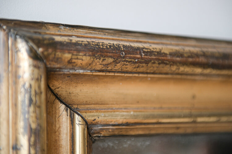 French Antique Rectangular Mirror