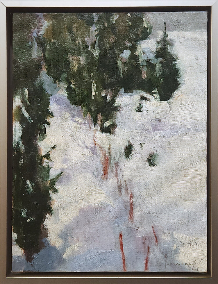 Maria Josenhans Hollyburn Mountain painting, framed