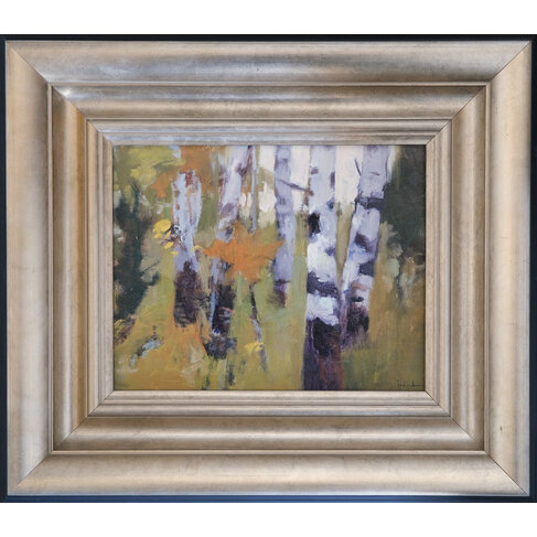 Aspens, Flying U Ranch, oil painting